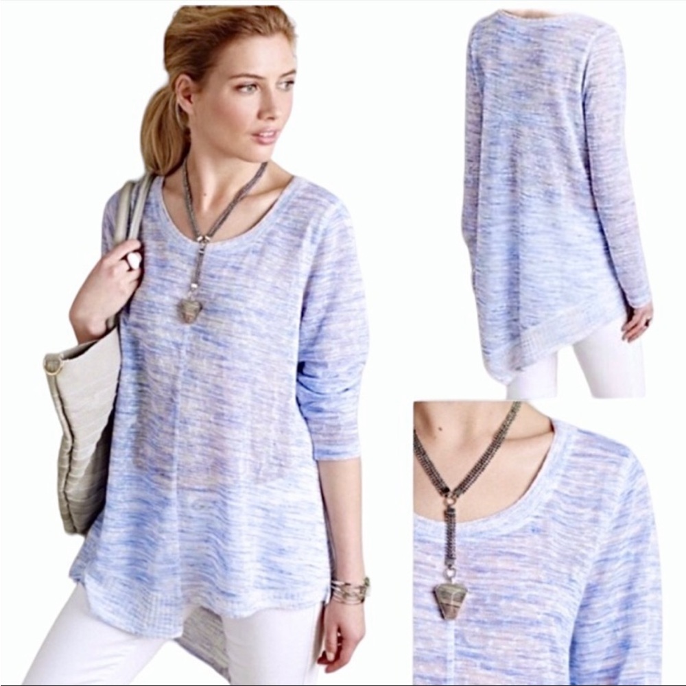Anthropologie // Akemi + Kin Ezra Top Sz PXS Blue Heather GUC BLB